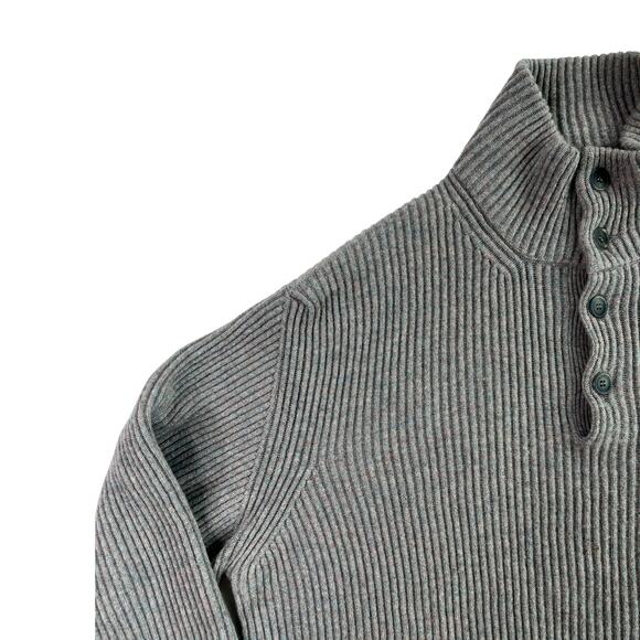 1-27 ERMENEGILDO ZENGA Men's Sweater Henley Gray 100% Cashmere XXL/56 - Picture 4 of 15